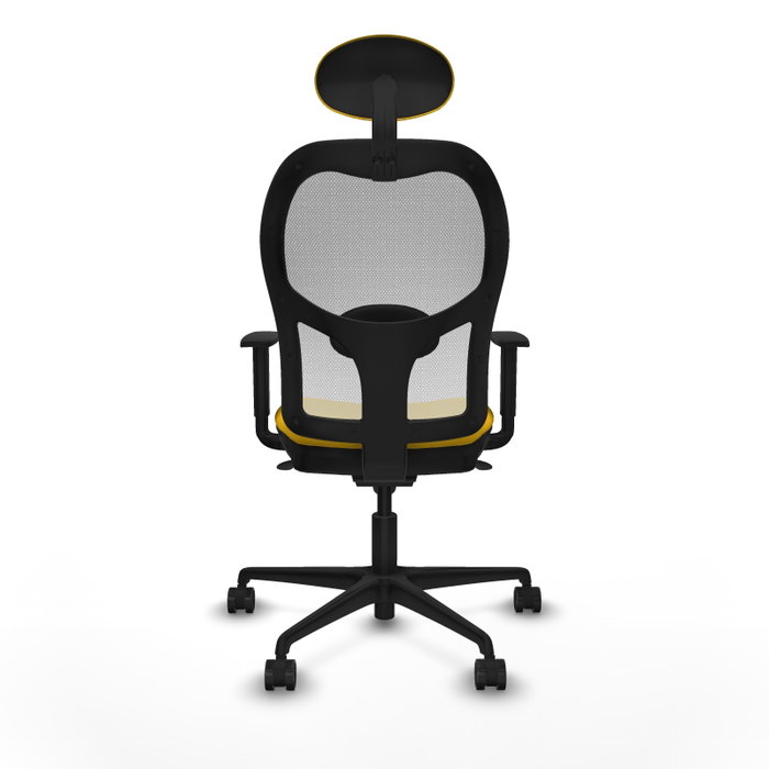 PIQUERAS Y CRESPO Silla de oficina Jorquera con mecanismo Sincro, Amarillo y Blanco