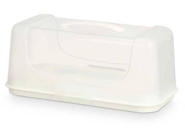 Leknes Portatarta Rectangular Blanco 34x15x18.9cm de Plástico (Set de 12)