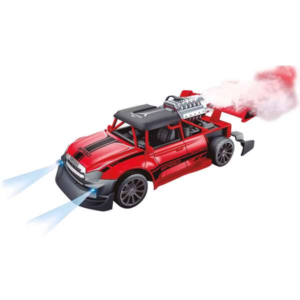 Coche radio control stunt spray escala 1:20, 24.5x12x11.5 cm, echa humo - modelos surtidos