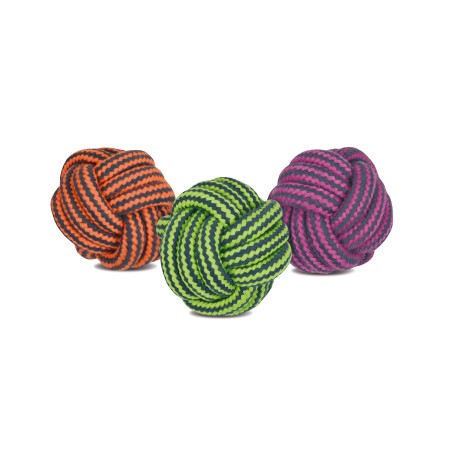 Nayeco Pelota Cuerda Dental Bicolor 7,5 cm (Set de 6 Unidades)
