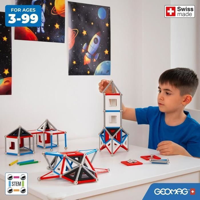 Geomag Juego de construcción magnético Paneles Clásicos Transbordador NASA