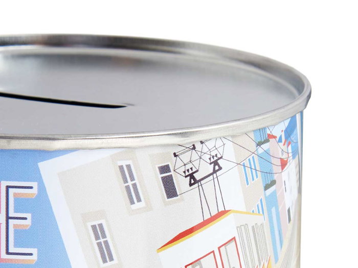 Pincello Hucha Metal 1K Portugal Surtidos 10 cm x 11 cm x 10 cm (Set de 12)