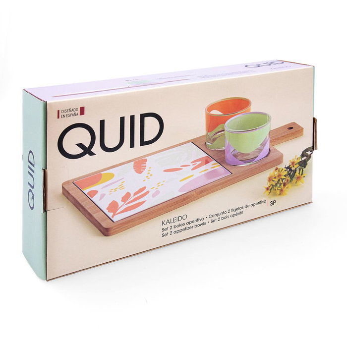 Tabla Aperitivo Bambú Vidrio Cerámica Kaleido Quid 31x17x6 cm Tabla Aperitivo Bambú Vidrio Cerámica Kaleido Quid 31x17x6 cm