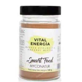 MYCONATUR Vital Energia 180Gr Eco - Cacao, Proteína de Cáñamo, Maca y Azúcar de Coco - Mezcla Superalimentos para Energía Extra