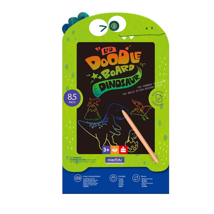 Mieredu Pizarra Dibujo Y Escritura Dinosaurio ME252 LCD Reutilizable +3 Años
