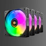 Mars Gaming MF-SI4KIT Kit de 4 Ventiladores ARGB Infinity Mirror Negro