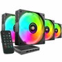Mars Gaming MF-SI4KIT Kit de 4 Ventiladores ARGB Infinity Mirror Negro