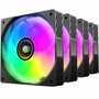 Mars Gaming MF-SI4KIT Kit de 4 Ventiladores ARGB Infinity Mirror Negro