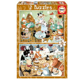 Educa Puzzle 2X48 Cuentos Del Bosque 19687 Rompecabezas Infantil +4 Años