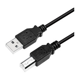 LogiLink Cable USB 2.0 CU0007B, USB-A a USB-B, 2 m, 480 Mbit/s, Negro