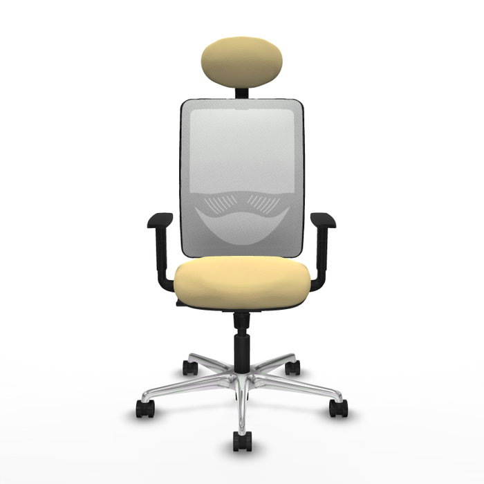 PIQUERAS Y CRESPO Silla de oficina Zulema con mecanismo Sincro, Crema y Blanco PIQUERAS Y CRESPO Silla de oficina Zulema con mecanismo Sincro, Crema y Blanco