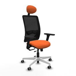 PIQUERAS Y CRESPO Silla de oficina Zulema Naranja y Negro