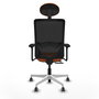 PIQUERAS Y CRESPO Silla de oficina Zulema Naranja y Negro