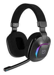 Hiditec VORTEX Auriculares Gaming Diadema Negro ARGB Inalámbricos/Alámbricos Bluetooth 5.4 Baja Latencia, Micrófono Plegable, 20h Batería, USB-C, Compatibles con PC/PS5/Switch/Xbox