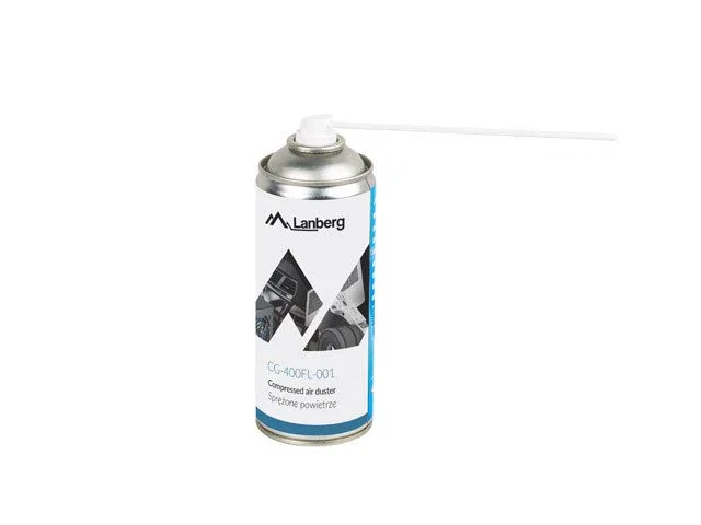 Lanberg CG-400FL-001 Limpiador de Aire Comprimido Duster 600ml, 1 pieza - Negro, Azul, Blanco