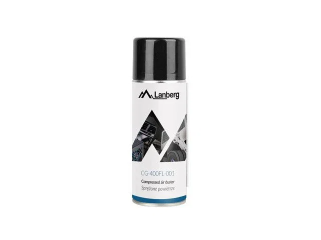 Lanberg CG-400FL-001 Limpiador de Aire Comprimido Duster 600ml, 1 pieza - Negro, Azul, Blanco