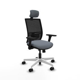 PIQUERAS Y CRESPO Silla de oficina Yunquera Gris y Negro