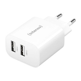 Intenso Adaptador de Corriente W24AA 2x USB-A 24W Blanco