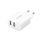 Intenso POWER ADAPTER 7802412 - Adaptador de corriente universal con 2 puertos USB-A, carga rápida 24W (2.4A por puerto), enchufe tipo C, color blanco