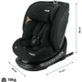 Nania NAN3760425910250 Silla de Coche Isofix PHoeNIX Grupo 0/1/2/3 I-Size Giratoria Reclinable Reductora Negra