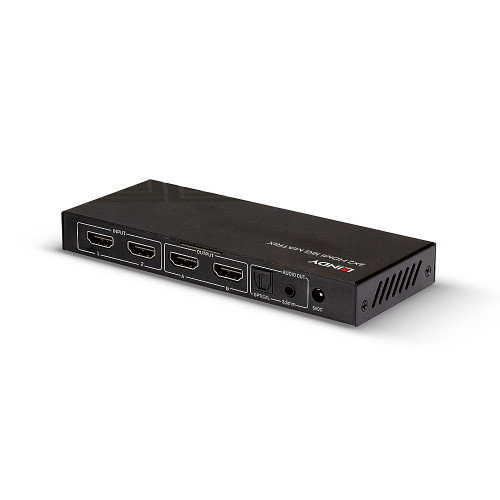 LINDY 38302 Matriz de Conmutación AV HDMI 2x2, 18 Gbit/s, 4K@60Hz (4096x2160), HDCP 2.2, Negro, Carcasa de Metal LINDY 38302 Matriz de Conmutación AV HDMI 2x2, 18 Gbit/s, 4K@60Hz (4096x2160), HDCP 2.2, Negro, Carcasa de Metal