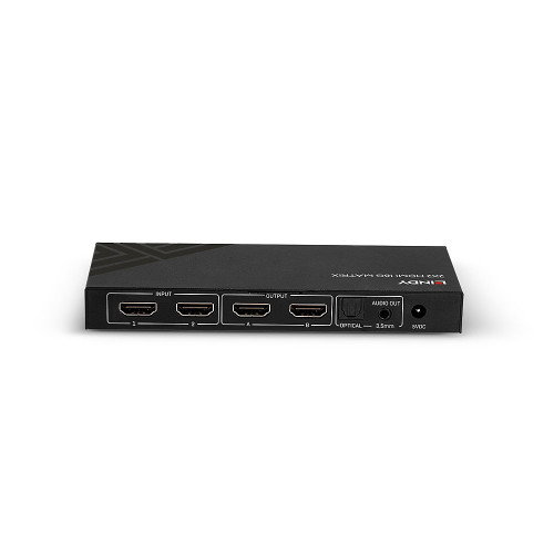 LINDY 38302 Matriz de Conmutación AV HDMI 2x2, 18 Gbit/s, 4K@60Hz (4096x2160), HDCP 2.2, Negro, Carcasa de Metal LINDY 38302 Matriz de Conmutación AV HDMI 2x2, 18 Gbit/s, 4K@60Hz (4096x2160), HDCP 2.2, Negro, Carcasa de Metal