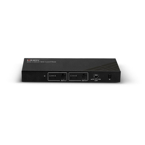 LINDY 38302 Matriz de Conmutación AV HDMI 2x2, 18 Gbit/s, 4K@60Hz (4096x2160), HDCP 2.2, Negro, Carcasa de Metal LINDY 38302 Matriz de Conmutación AV HDMI 2x2, 18 Gbit/s, 4K@60Hz (4096x2160), HDCP 2.2, Negro, Carcasa de Metal