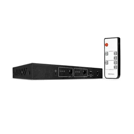 Lindy 38302 Matriz de Conmutación AV HDMI 2x2 18G, 4K 60Hz, HDCP 2.2, Conector Toslink, Color Negro