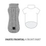 Nayeco Jersey Punto Trenza Gris 20 cm para Perro
