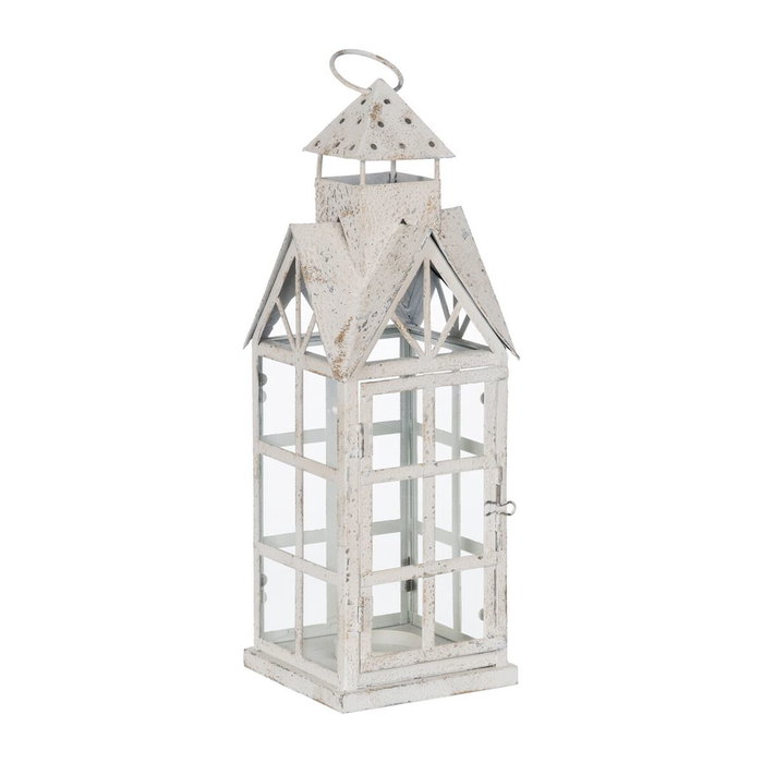 Ixia Farol Portavelas Blanco Metal 15 x 15 x 45 cm Ixia Farol Portavelas Blanco Metal 15 x 15 x 45 cm