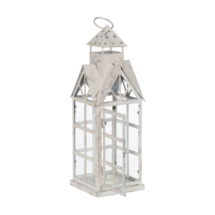 Ixia Farol Portavelas Blanco Metal 15 x 15 x 45 cm Ixia Farol Portavelas Blanco Metal 15 x 15 x 45 cm