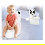 Jamara 460958 Bay Töpfchen Panda con Sonidos, Orinal Blanco y Negro para Niños desde 1.5 Años, Altura de Asiento 21.5cm, Peso Máx. 25KG
