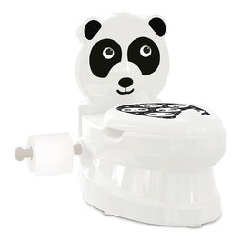 Jamara 460958 Bay Töpfchen Panda con Sonidos, Orinal Blanco y Negro para Niños desde 1.5 Años, Altura de Asiento 21.5cm, Peso Máx. 25KG