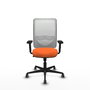 PIQUERAS Y CRESPO Silla de oficina Zulema Naranja y Blanco