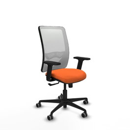 PIQUERAS Y CRESPO Silla de oficina Zulema Naranja y Blanco