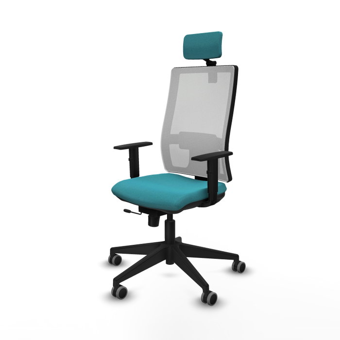 PIQUERAS Y CRESPO Silla de oficina Horna, Sincro/Traslack, Turquesa/Blanco PIQUERAS Y CRESPO Silla de oficina Horna, Sincro/Traslack, Turquesa/Blanco
