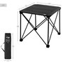Aktive Mesa de camping plegable antivuelco negra