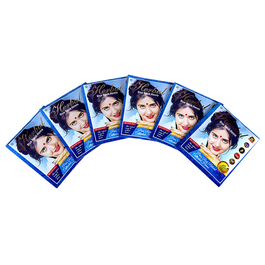 Conjunto, Eagles, Henna Hair Color, Tinte permanente para el cabello, Black, 6 uds, 10 g