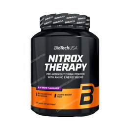 BIOTECHUSA Nitrox Therapy - Suplemento en Polvo Sabor Uva Azul, 680g