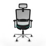 PIQUERAS Y CRESPO Silla de oficina Haches Turquesa y Blanco