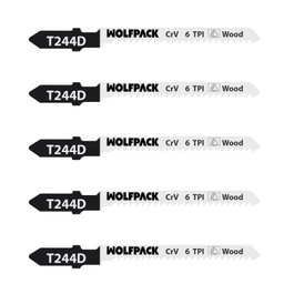 WOLFPACK LINEA PROFESIONAL Hojas de Sierra Calar para Madera Corte Grueso, 5 Piezas