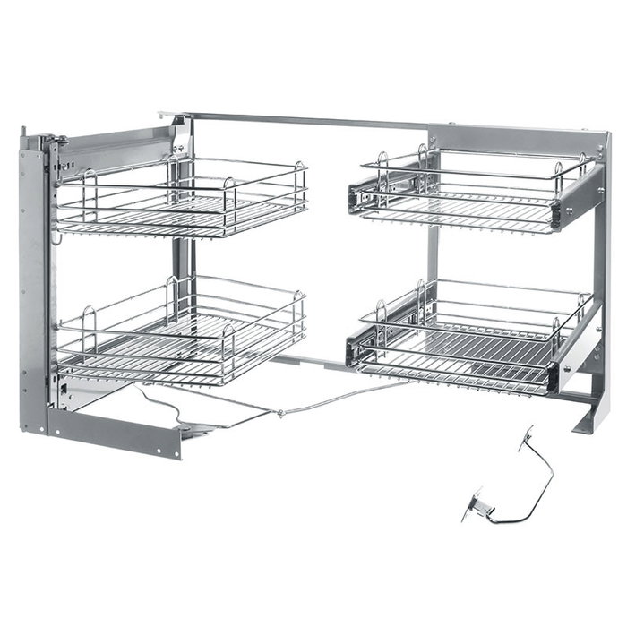 VIBO EVONA Bastidor Extraible Con Cestos Cromo Brillo Mano Derecha Mueble 900 VIBO EVONA Bastidor Extraible Con Cestos Cromo Brillo Mano Derecha Mueble 900