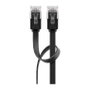 Goobay Patchkabel RJ45 CAT.6 U/UTP plano de 1 metro negro