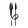 Goobay Patchkabel RJ45 CAT.6 U/UTP plano de 1 metro negro