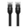 Goobay Patchkabel RJ45 CAT.6 U/UTP plano de 1 metro negro
