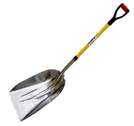 SIFER Pala de Aluminio 37,5x50 cm con Mango de Anilla Metálica Amarillo