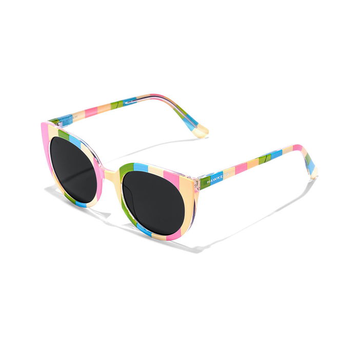 Hawkers Gafas de Sol para Niños DIVINE KIDS #multicolor dark 1 u Cat-eye AmarilloRosaVerde Filtro UV C3