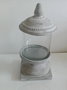 DKD Home Decor Farola Gris Cemento y Cristal 19 x 40 x 19 cm (4 Unidades)