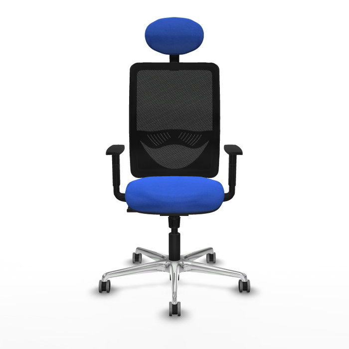 PIQUERAS Y CRESPO Silla de oficina Zulema con Mecanismo Sincro, Azul y Negro
