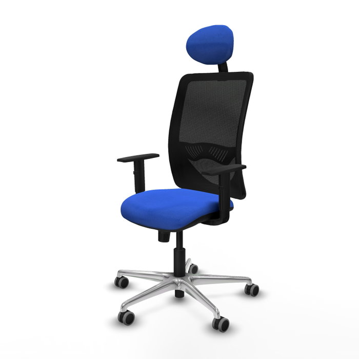 PIQUERAS Y CRESPO Silla de oficina Zulema con Mecanismo Sincro, Azul y Negro